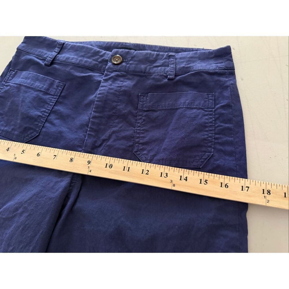 J.Crew Wide Leg Linen Blend Pants Women’s 27 Blue Patch Pocket High Rise - Picture 10 of 13